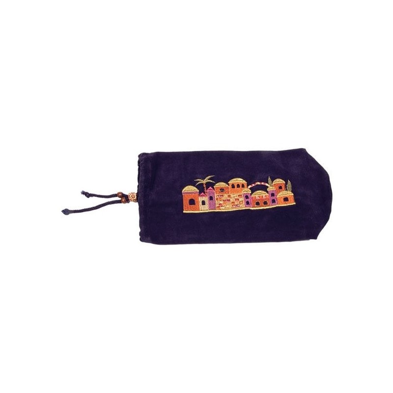 Pochette Shofar en Velours Yair Emanuel - Bleu Jérusalem