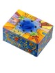 Yair Emanuel Wooden Havdalah Spice Box - Jerusalem and Flowers