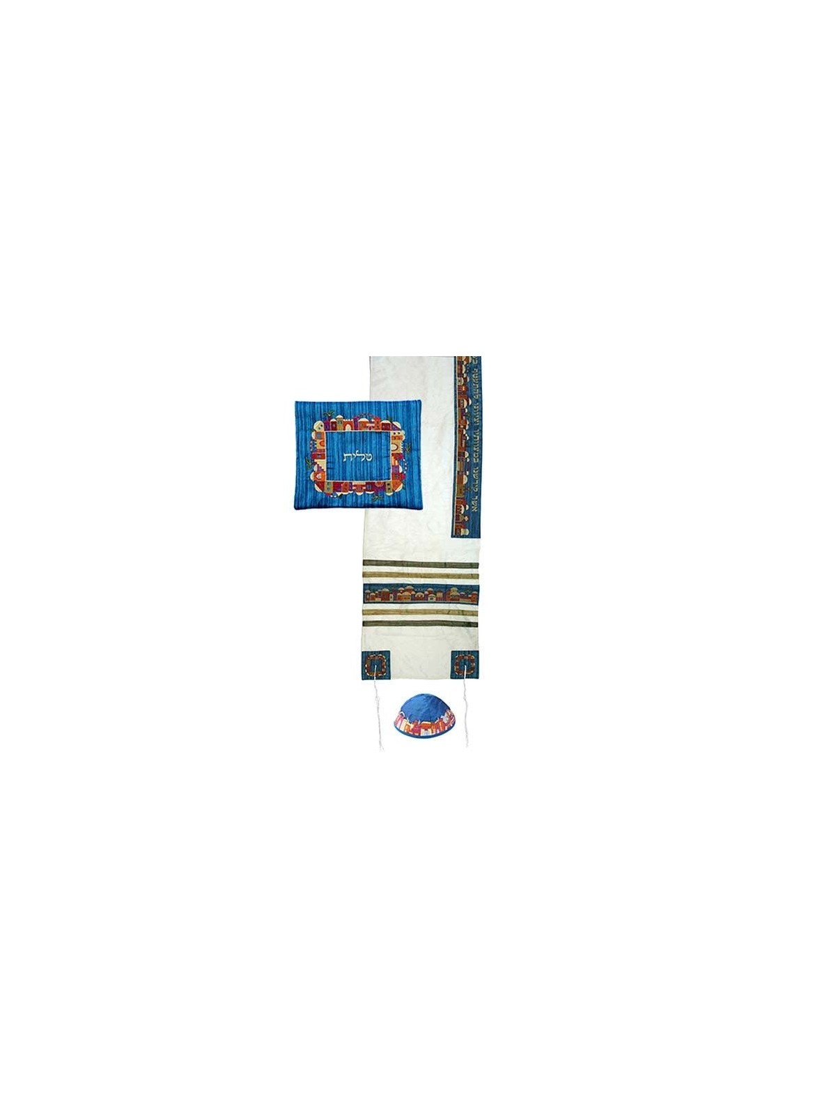 Jerusalem: Yair Emanuel Embroidered Tallit (White)