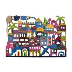Yair Emanuel Laser-Cut and Hand-Painted Jerusalem Wall Art