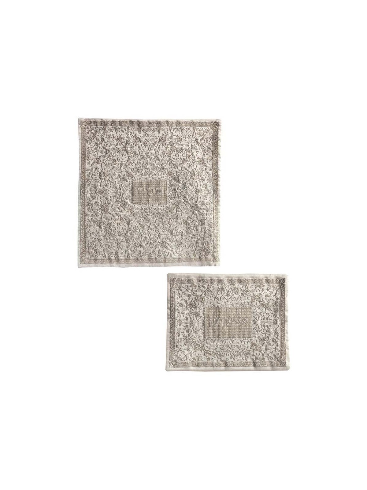 Flowers & Pomegranates: Yair Emanuel Fully Embroidered Matzah Cover an