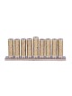 Yair Emanuel Cylinder Hanukkah Menorah with Pomegranate Metal Cut-Out