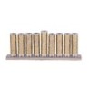 Yair Emanuel Cylinder Hanukkah Menorah with Pomegranate Metal Cut-Out