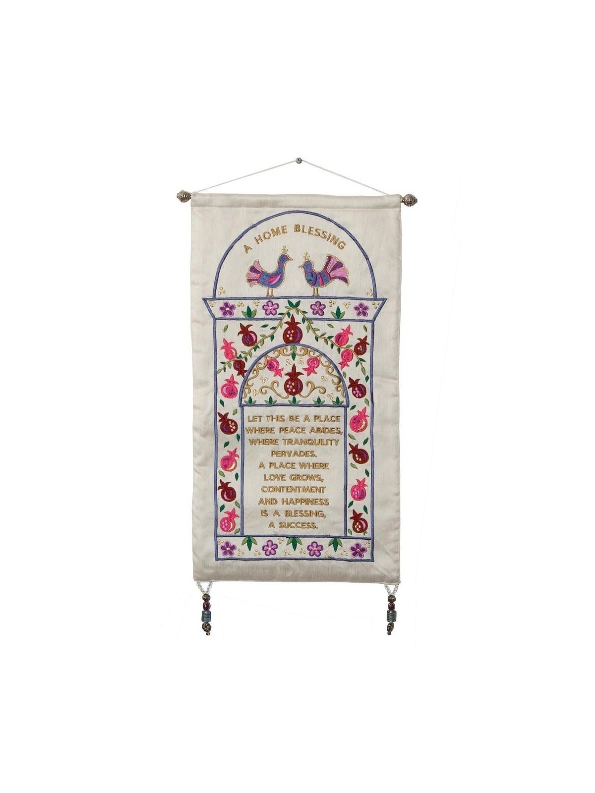 Yair Emanuel Wall Hanging - House Blessing - White (English)