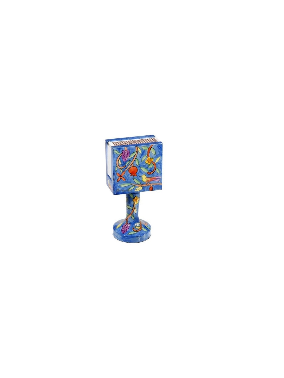 Yair Emanuel Standing Match Box Holder - Pomegranates and Grapes