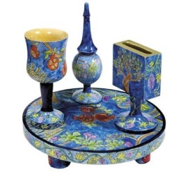 Yair Emanuel Wooden Havdallah Set - 7 Species