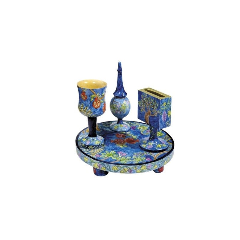 Yair Emanuel Wooden Havdallah Set - 7 Species