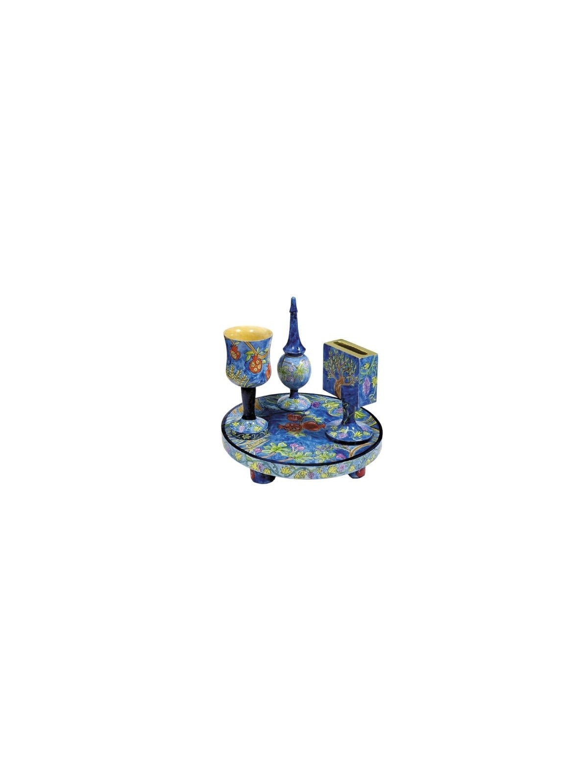 Yair Emanuel Wooden Havdallah Set - 7 Species