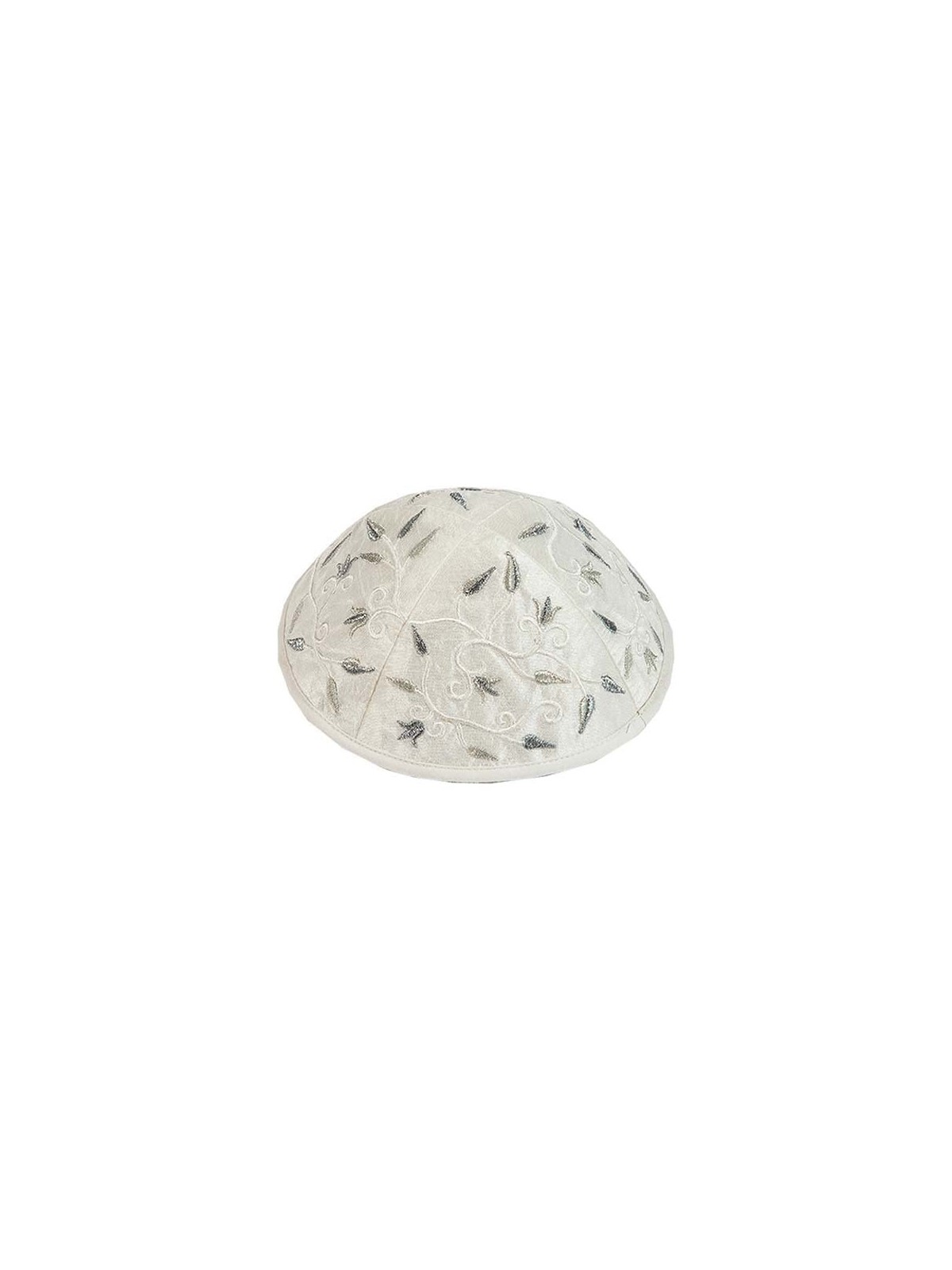 Yair Emanuel Embroidered Silk Kippah - Tulips