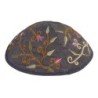 Yair Emanuel Embroidered Silk Kippah - Tulips