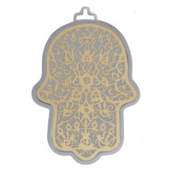 Yair Emanuel Anodized Aluminum Pomegranate Hamsa Wall Hanging (Choice
