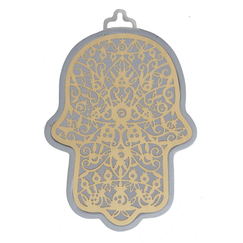 Yair Emanuel Anodized Aluminum Pomegranate Hamsa Wall Hanging (Choice