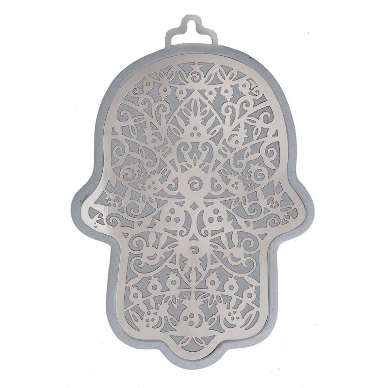 Yair Emanuel Anodized Aluminum Pomegranate Hamsa Wall Hanging (Choice