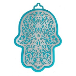 Yair Emanuel Anodized Aluminum Pomegranate Hamsa Wall Hanging (Choice