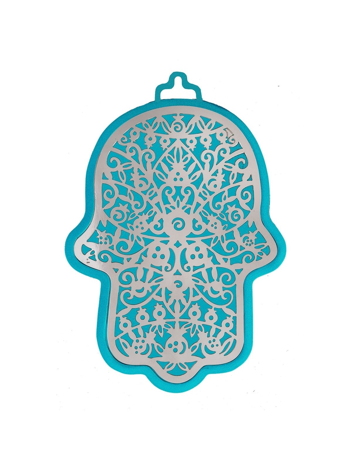 Yair Emanuel Anodized Aluminum Pomegranate Hamsa Wall Hanging (Choice