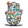 Yair Emanuel Hand Painted Standing Hamsa - Flower Design Option
