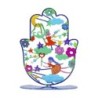 Yair Emanuel Hand Painted Standing Hamsa - Flower Design Option
