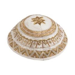 Yair Emanuel Embroidered Silk Kippah - Geometrical - Variety of Colors