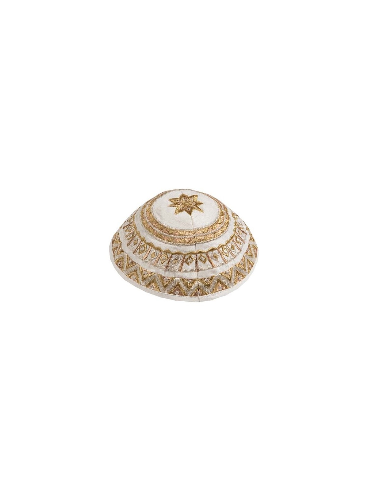Yair Emanuel Embroidered Silk Kippah - Geometrical - Variety of Colors