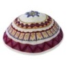 Yair Emanuel Embroidered Silk Kippah - Geometrical - Variety of Colors