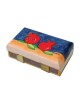 Yair Emanuel Kitchen Size Painted Wooden Match Box - Two Pomegranates