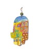 Yair Emanuel Wood Painted Hamsa - Jerusalem (Color)