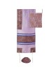 Yair Emanuel 'Tallisack' Purple Embroidered Floral Tallit with Matchin