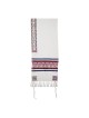 Yair Emanuel Fully Embroidered Cotton Red Floral Tallit (Prayer Shawl