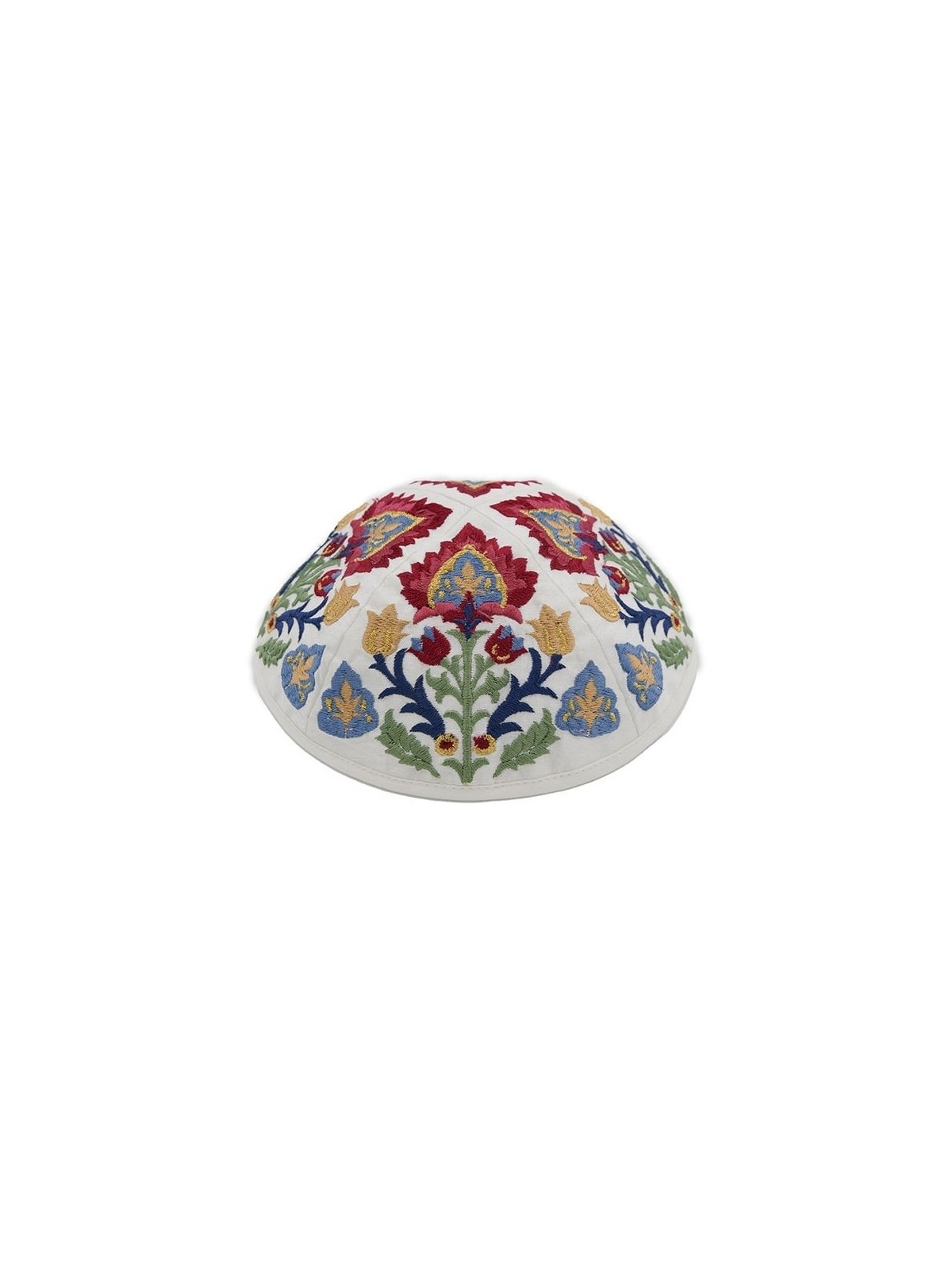 Yair Emanuel Fully Embroidered Cotton Red Floral Tallit (Prayer Shawl