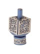 Yair Emanuel Pomegranate & Floral Pattern Metal Dreidel (Range of Colo