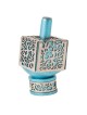 Yair Emanuel Pomegranate & Floral Pattern Metal Dreidel (Range of Colo