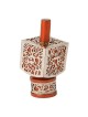 Yair Emanuel Pomegranate & Floral Pattern Metal Dreidel (Range of Colo
