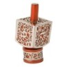 Yair Emanuel Pomegranate & Floral Pattern Metal Dreidel (Range of Colo