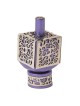 Yair Emanuel Pomegranate & Floral Pattern Metal Dreidel (Range of Colo