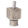 Yair Emanuel Pomegranate & Floral Pattern Metal Dreidel (Range of Colo