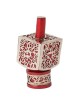 Yair Emanuel Pomegranate & Floral Pattern Metal Dreidel (Range of Colo