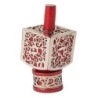 Yair Emanuel Pomegranate & Floral Pattern Metal Dreidel (Range of Colo