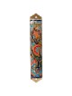 Yair Emanuel Laser Cut Hand Painted Metal Mezuzah - Flowers