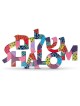 Yair Emanuel Hand Painted Shalom Wall Hanging - Hebrew / English