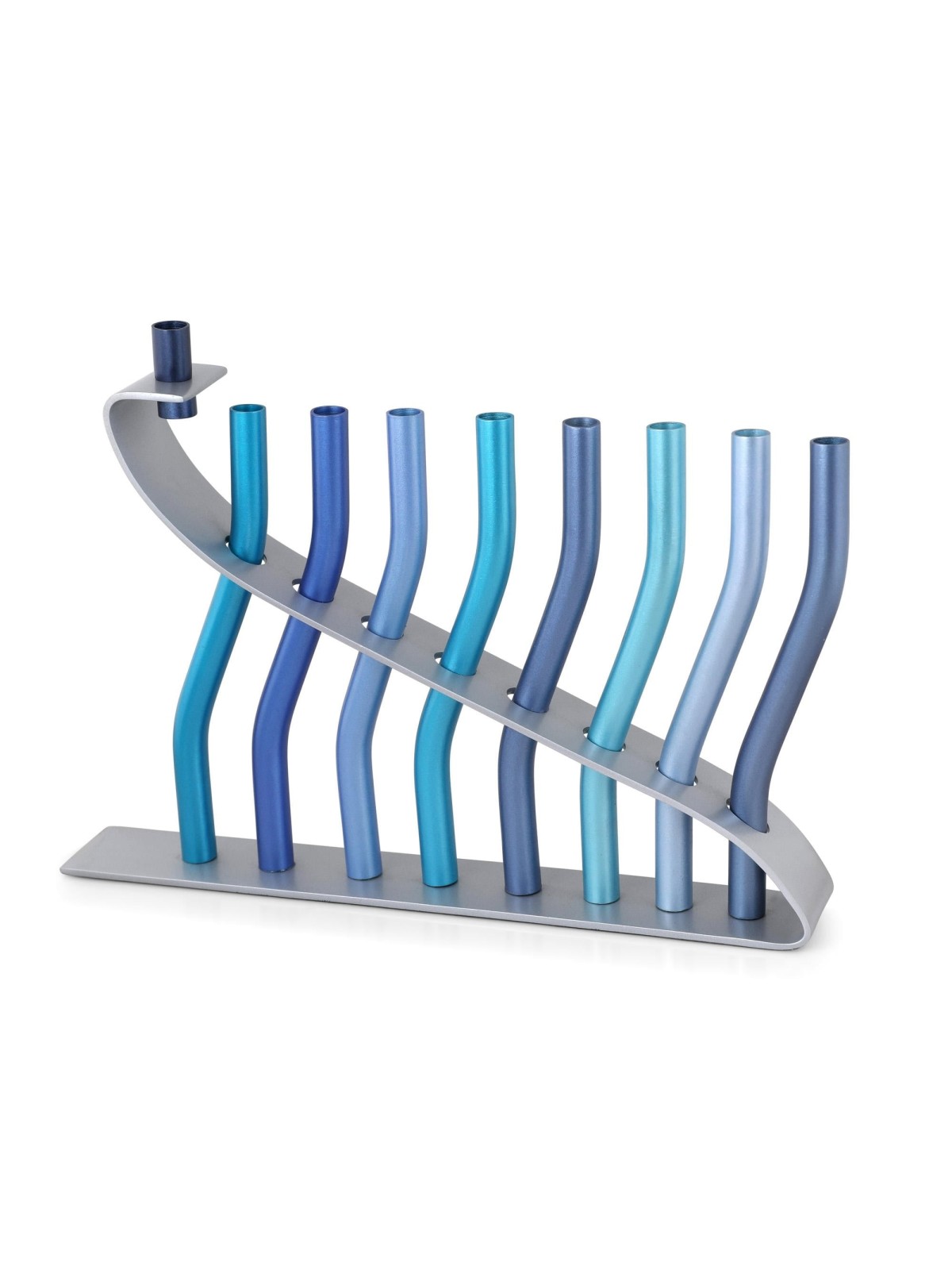 Yair Emanuel Anodized Aluminum Waves Menorah (Choice of Colors)