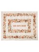 Raw Silk Embroidered Challah Cover with Flowers and Pomegranates - Var