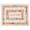 Raw Silk Embroidered Challah Cover with Flowers and Pomegranates - Var