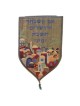 Yair Emanuel Large Shield Tapestry - Remember Jerusalem (Hebrew)