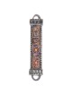 Yair Emanuel Aluminum Mezuzah with Embroidered Beads-Blue/Pink