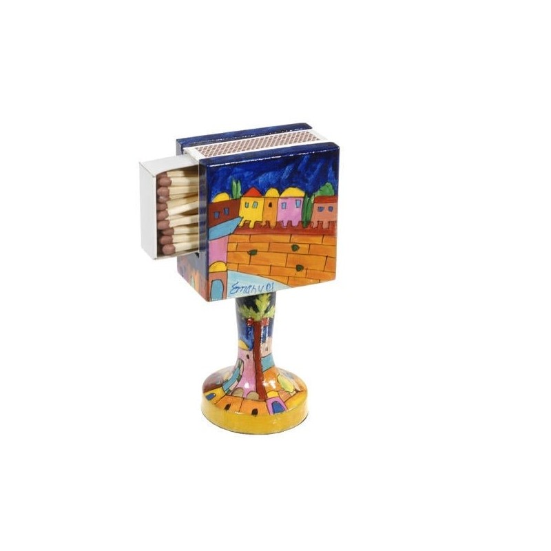 Yair Emanuel Standing Match Box Holder - Jerusalem