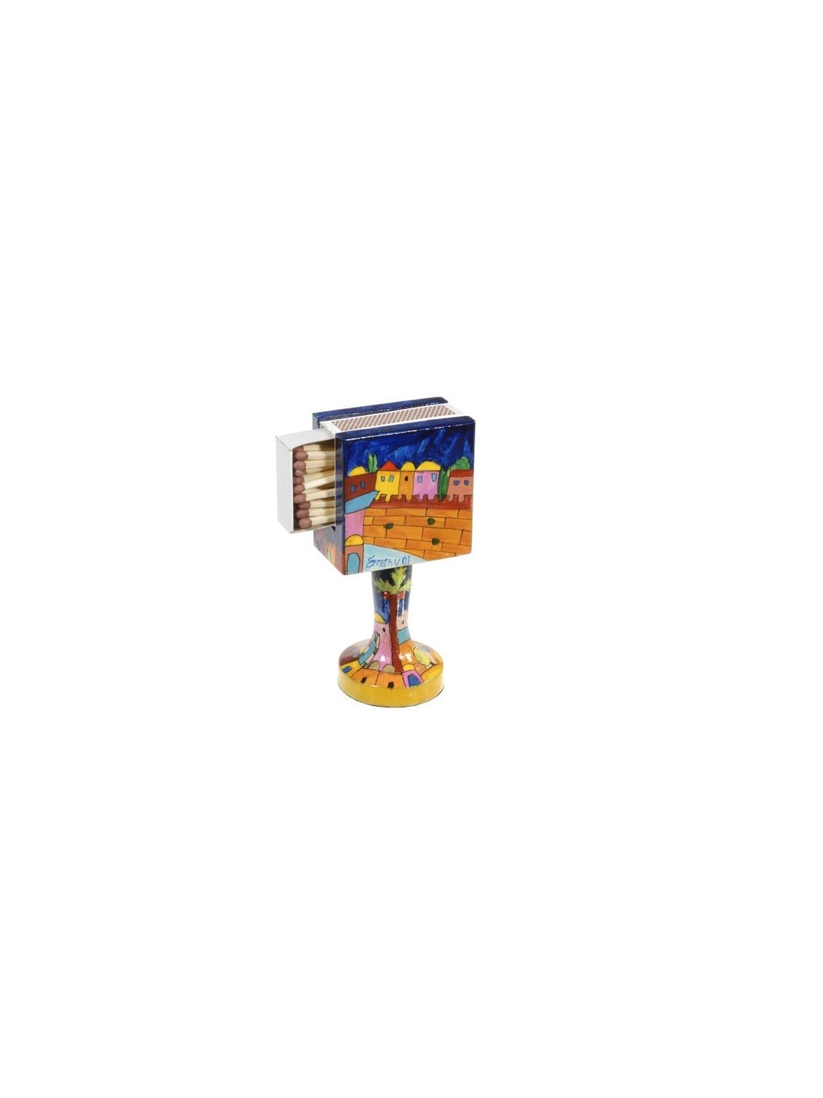 Yair Emanuel Standing Match Box Holder - Jerusalem