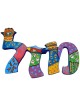 Yair Emanuel Hand Painted Metal Wall Hanging - Luck (Hebrew)