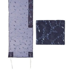 Yair Emanuel Organza Full Embroidered Tallit - Blue