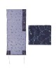 Yair Emanuel Organza Full Embroidered Tallit - Blue