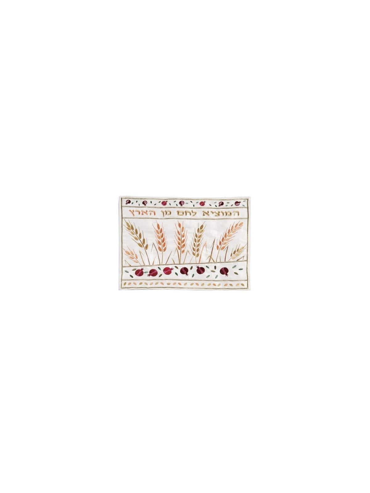 Yair Emanuel Machine Embroidery Challah Cover - Wheat